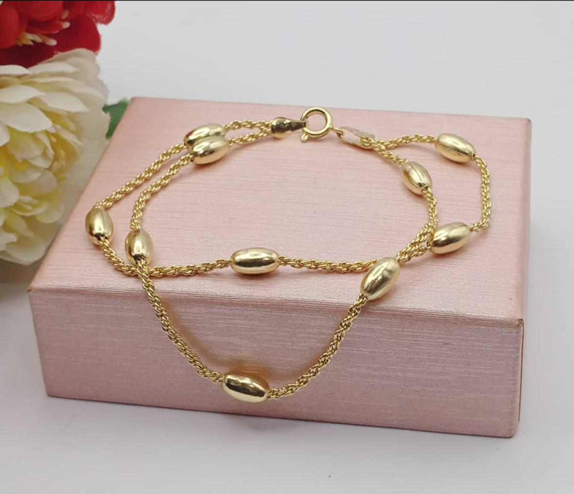 Luxury Gold Plated Stainless Steel Double Chain Bracelet