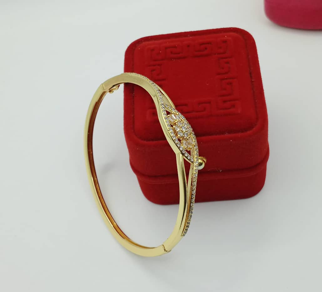 Gold plated stainless steel loop earrings