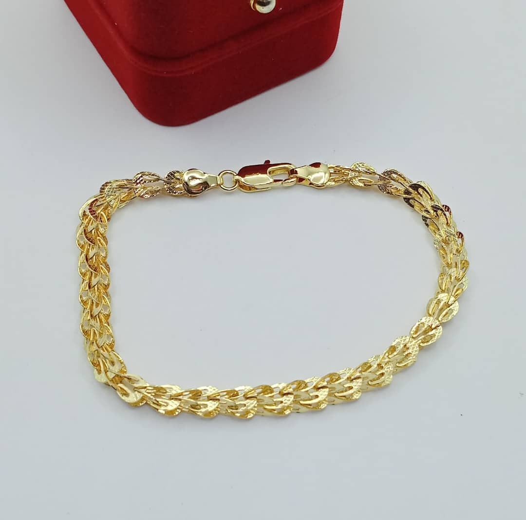 Gold plated stainless steel bracelet