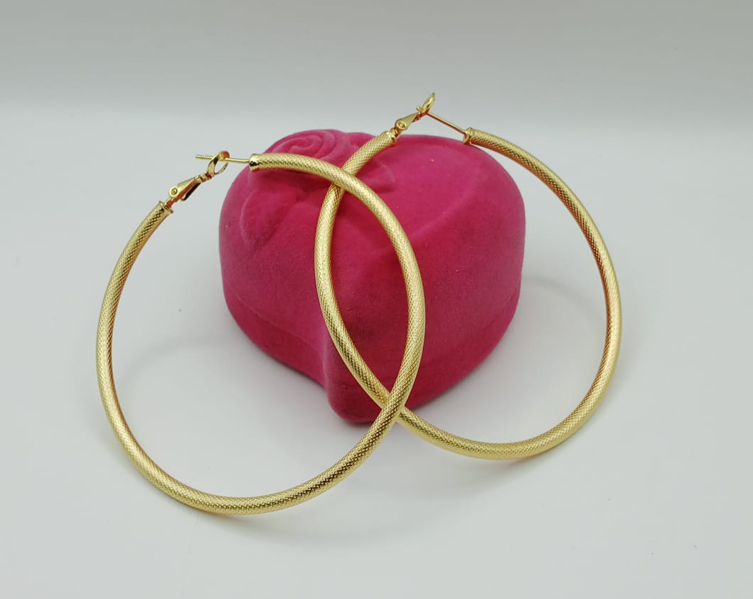 Gold plated stainless steel hoop earrings