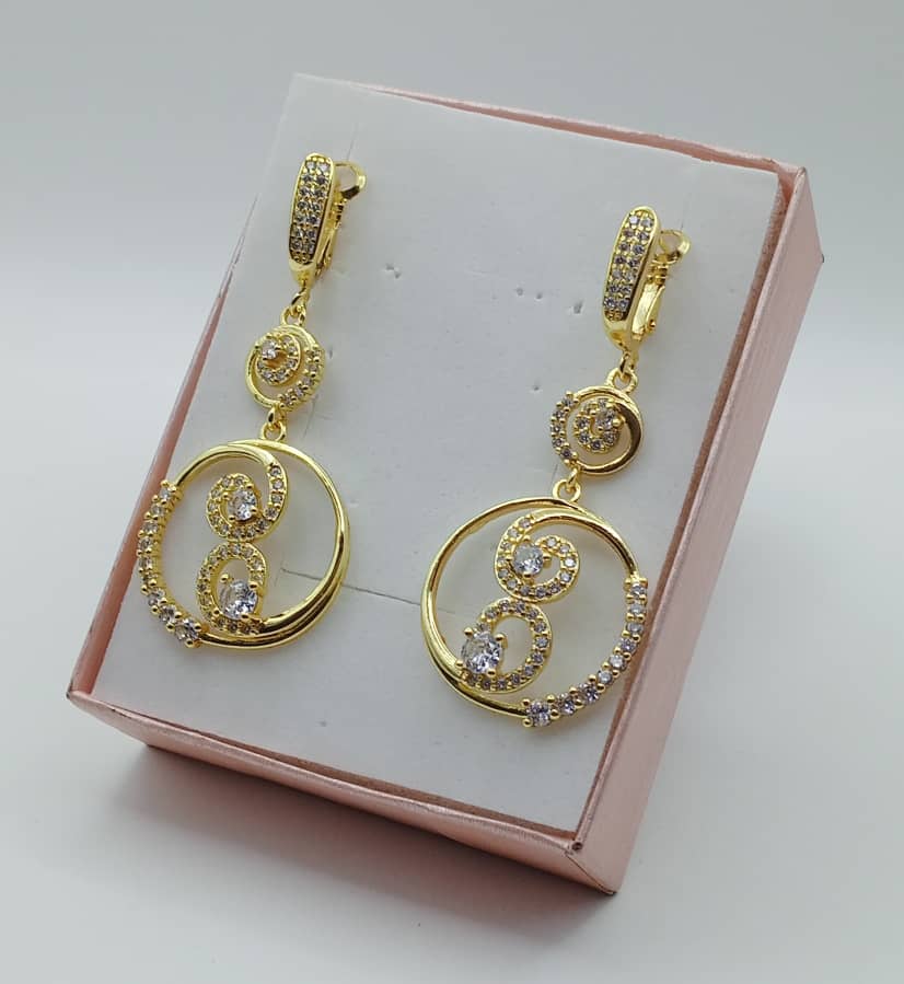Gold plated stainless steel earrings