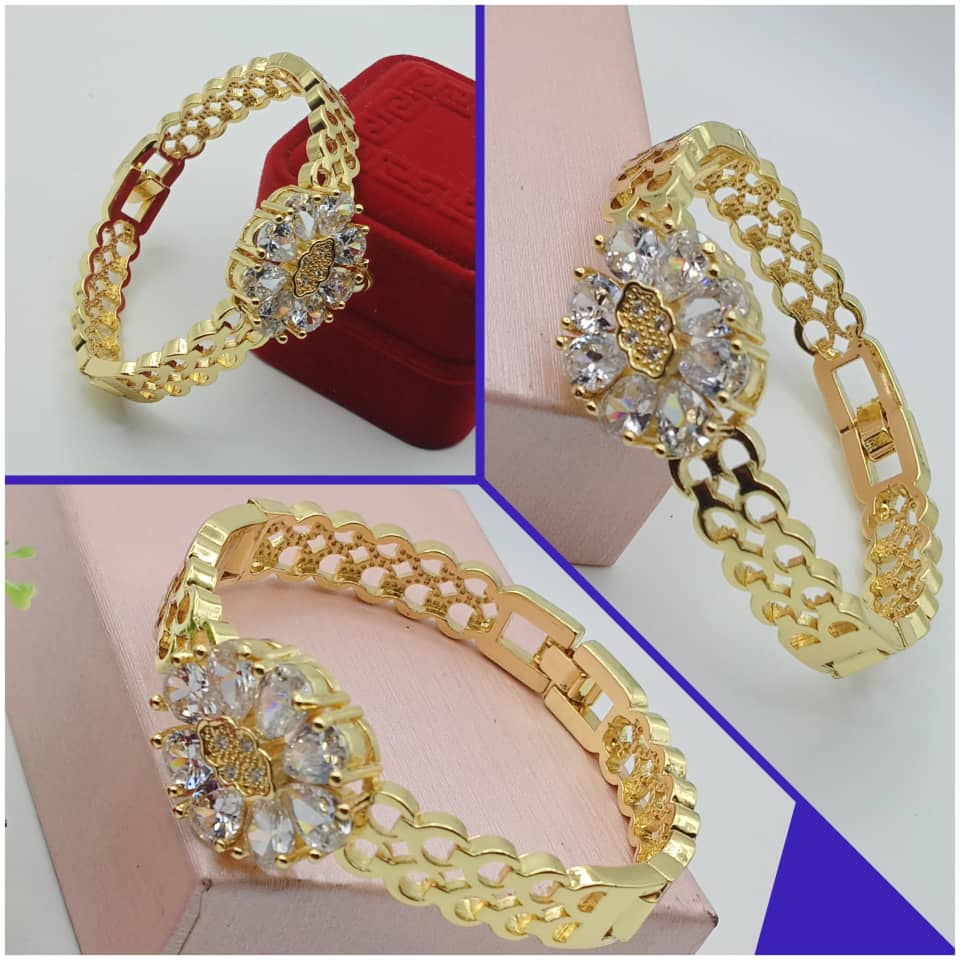 Gold plated stainless steel bracelet